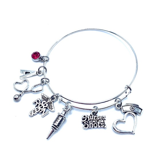 RN Nurse Bracelet Nurses Call The Shots May Be Personalized - Picture 6 of 7